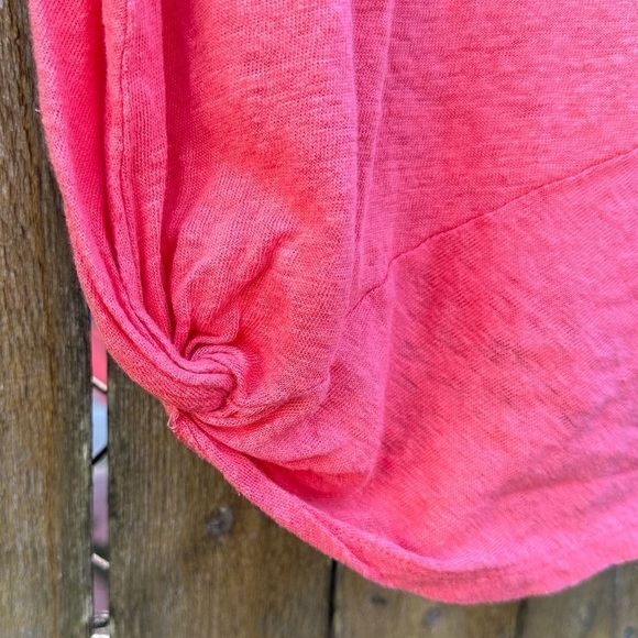 Athleta Knot Zephyr Tank Top Coral 100% Linen Sz S - Picture 3 of 11